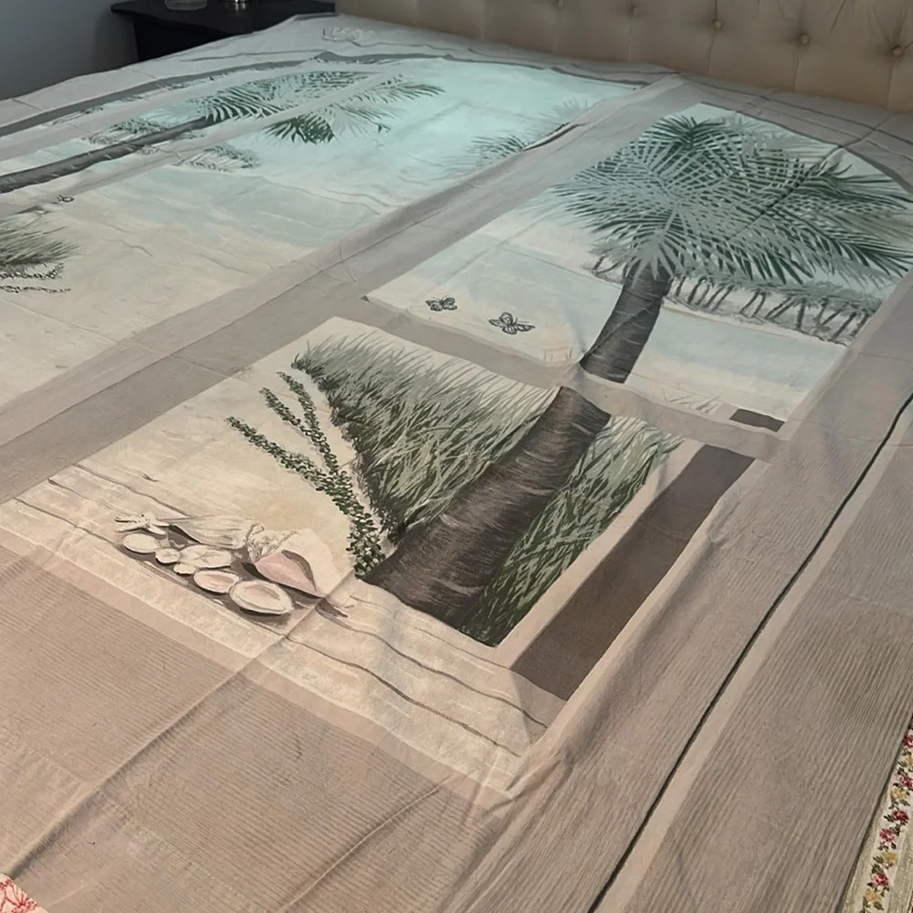 Set of curtain panels Tropical Beach Scene