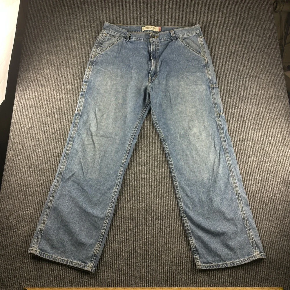 Levis Carpenter Loose Straight Jeans Mens 36x30 Blue Denim Utility Work Pants