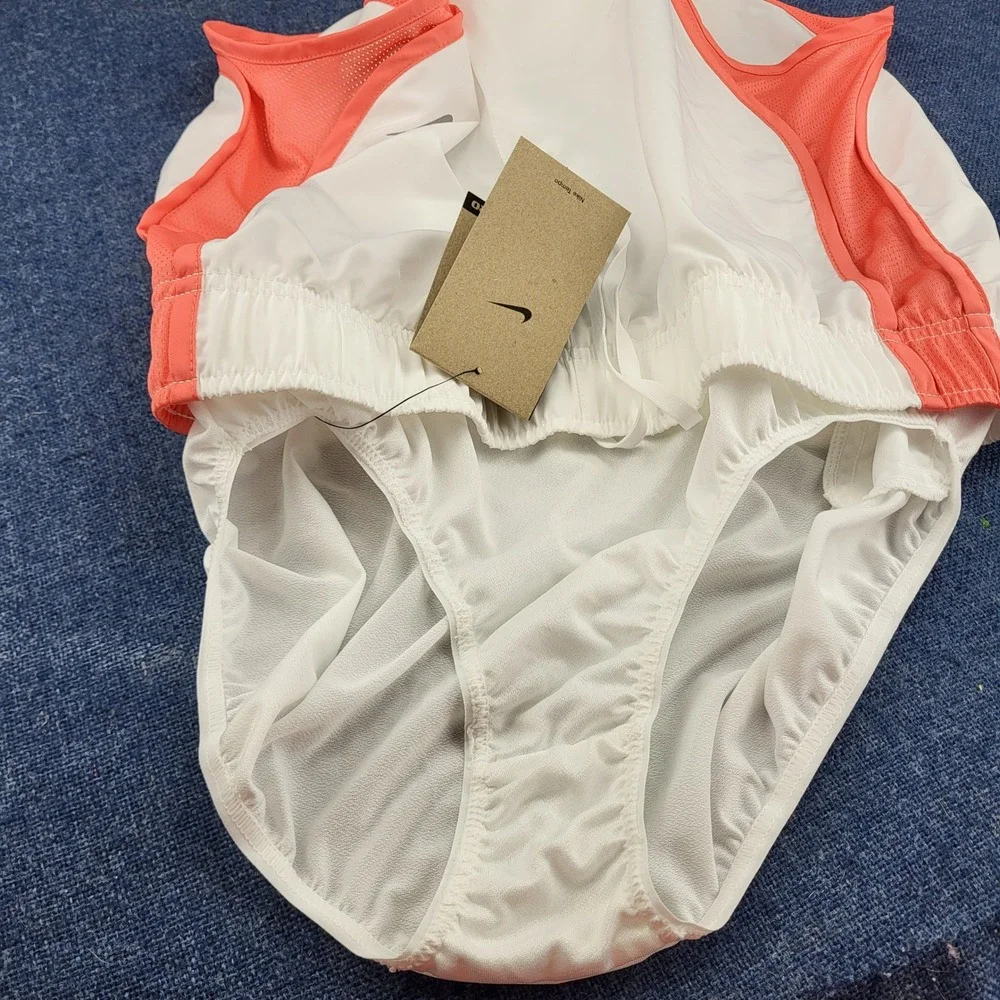 Nike Tempo Dri-FIT Womens XL 2 Pack White Bright Coral 3 Inch Running Shorts