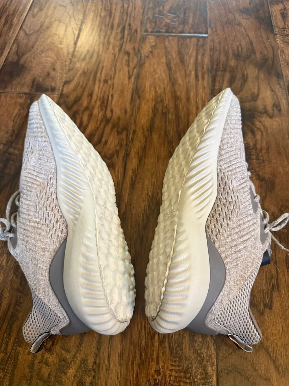 Adidas Alphabounce Engineered Mesh Men's Running Shoes - Beige, size 9.5