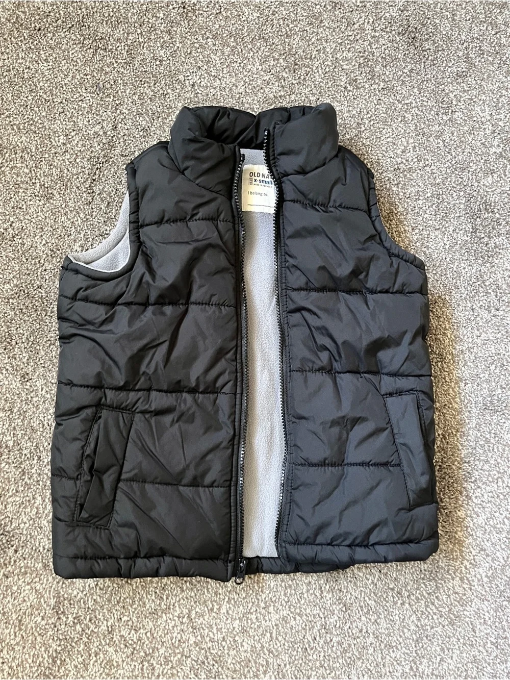 Old Navy Black Quilted Kids Puffer Vest