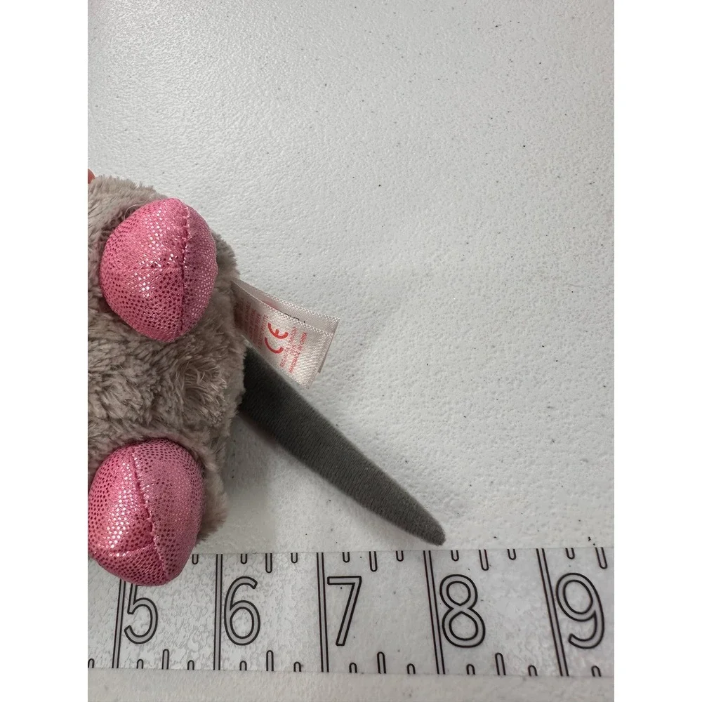 Ty Beanie Boos Squeaker Mouse Plush Lot 2 Grey Pink Cheese Stuffed Animal 6 in