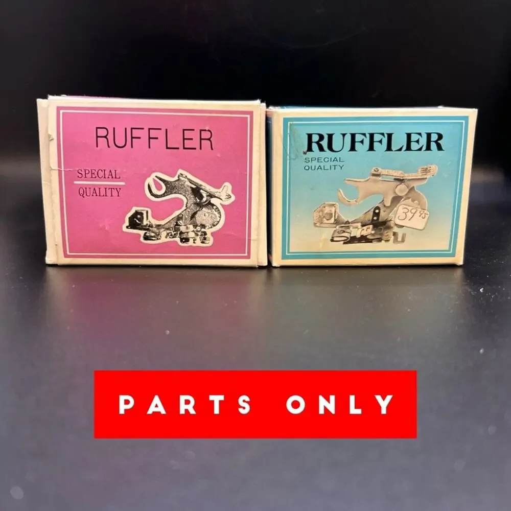 Ruffler Sewing Foot Lot (2) ~ PARTS ONLY ~ Vintage Sewing