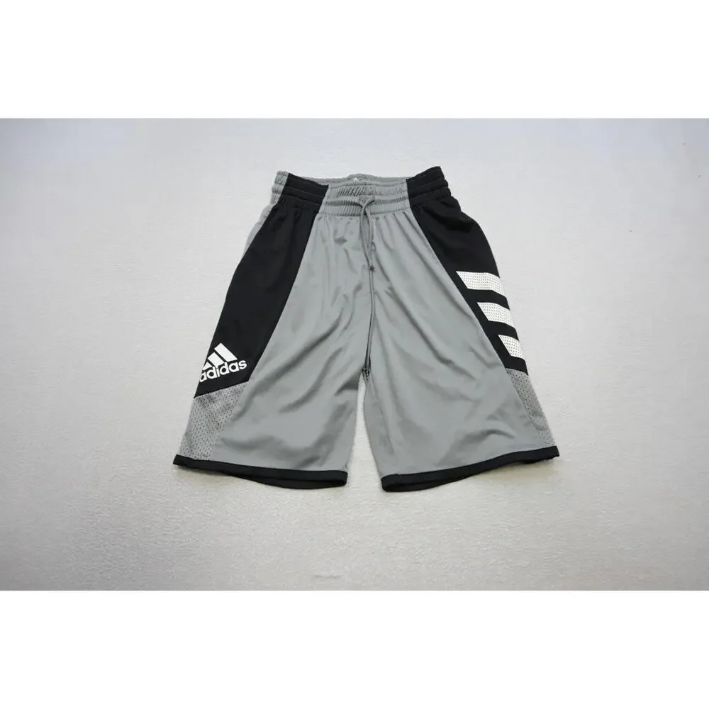 Adidas‎ Gym Shorts Basketball Gray Athletic Performance W/Pockets Mens Sz Small