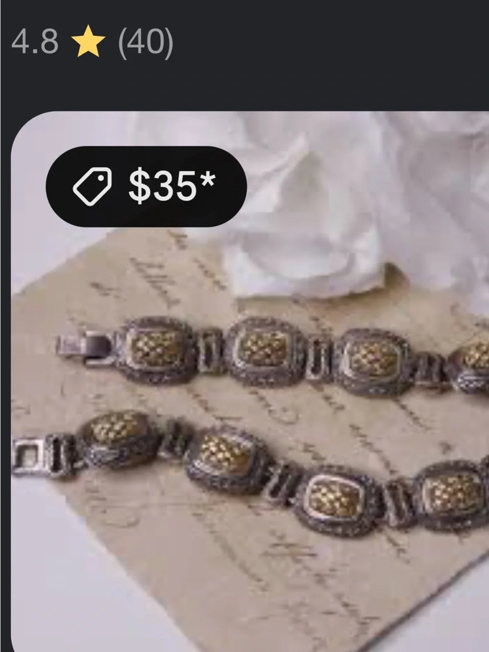 Vintage Silver-tone Link Bracelet like new