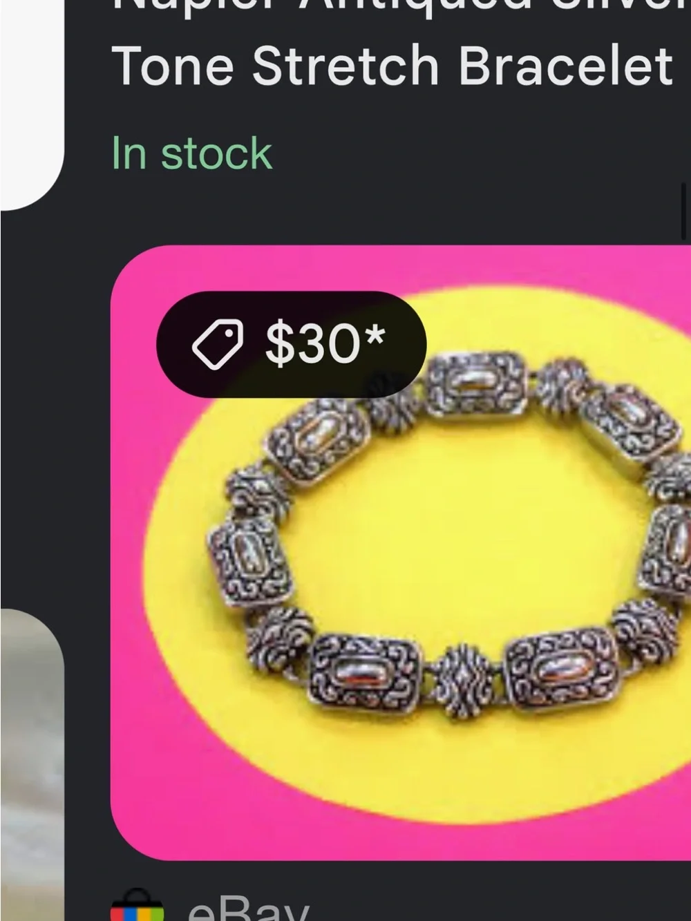 Vintage Silver-tone Link Bracelet like new