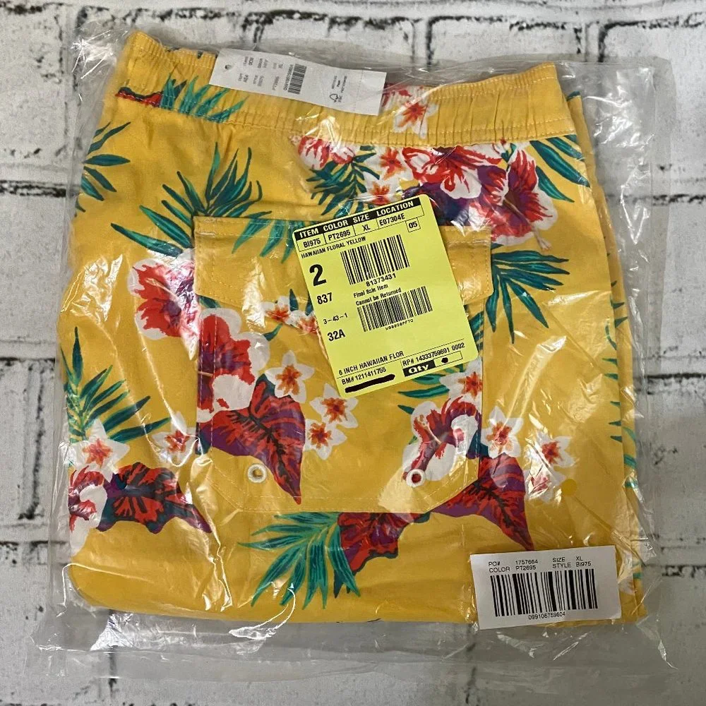 J. Crew Stretch Swim Trunk in floral print XL