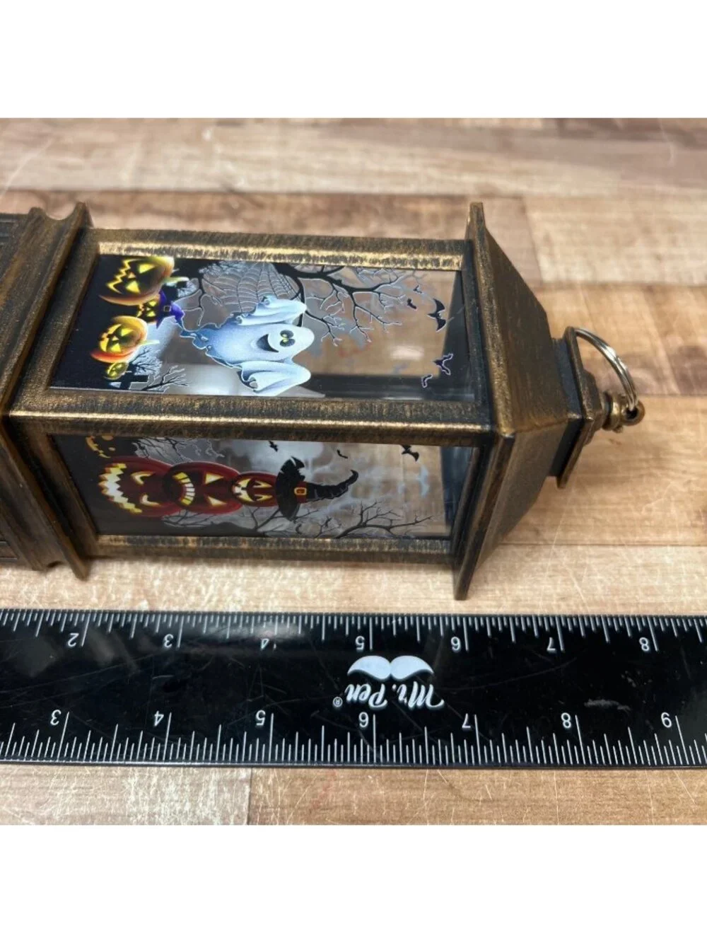 Halloween-Themed LED Lantern With Ghost & Pumpkin Design Battery Operated