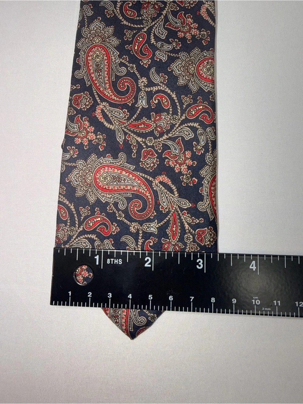 Vintage Lands’ End  Direct Merchants 100% Silk Paisley Necktie Made in USA