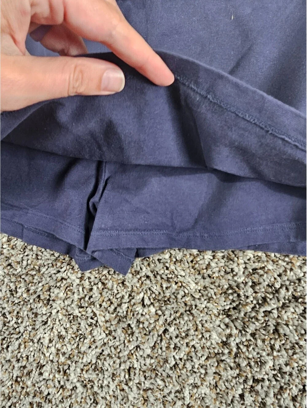 Vintage Y2K Green Dog Girls Sz L Cotton Mini Skirt Skort Navy Blue