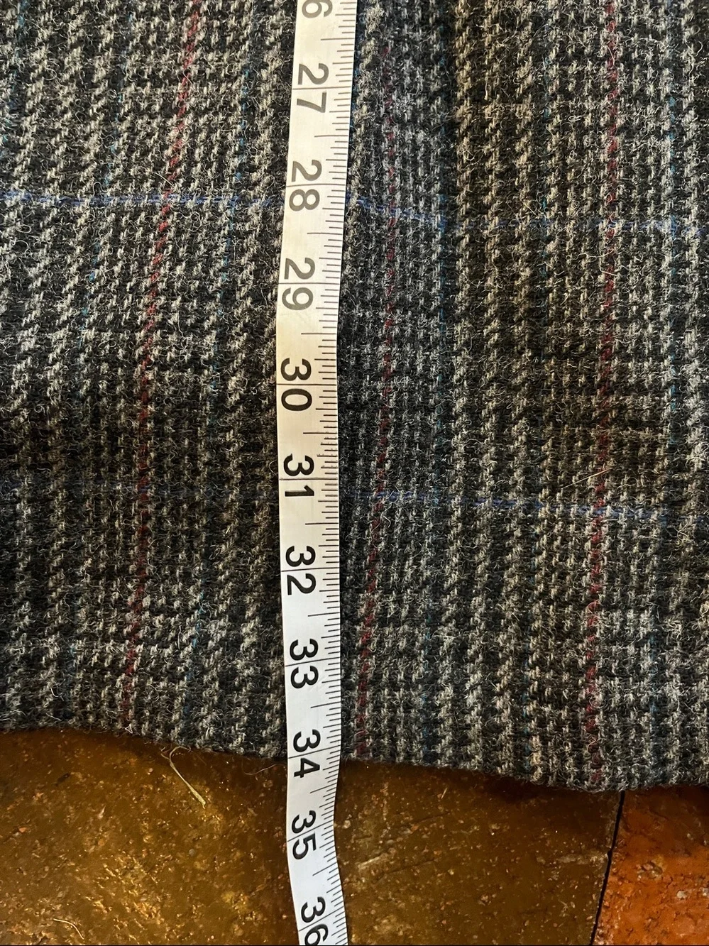 MEN BLAZER 42L Palm Beach 100% wool blue/grey 3043
