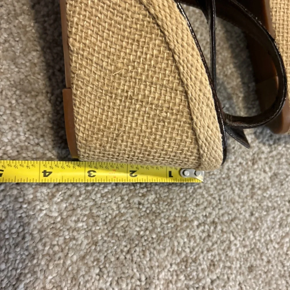 Alex Marie Brown Multi-Strap Espadrille Slingback Wedge Sandals