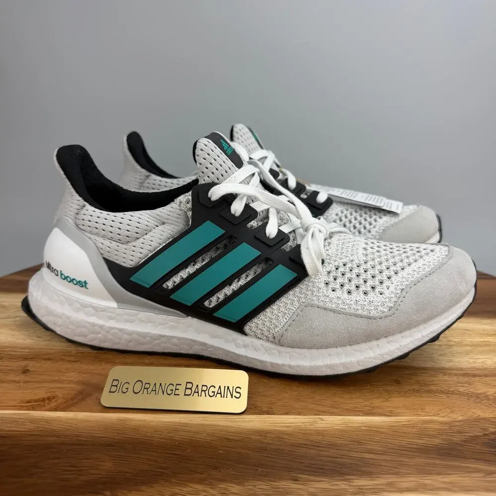 Adidas UltraBoost 1.0 White Pure Teal Running Shoes JQ0823 Men's Size 11.5 NWT