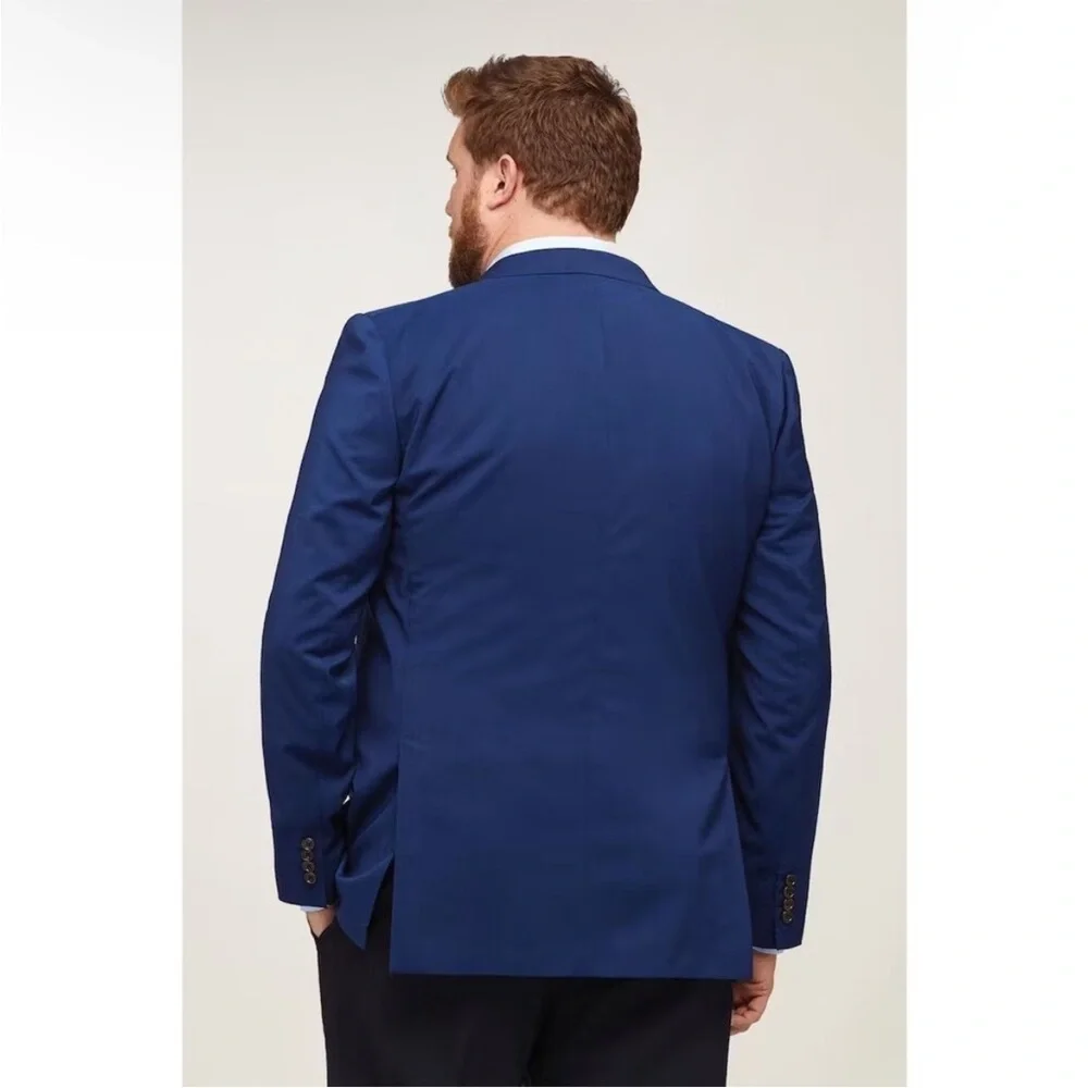 Bonobos navy blue blazer 44L Preppy Double Button Dressy Work Office Suit Jacket