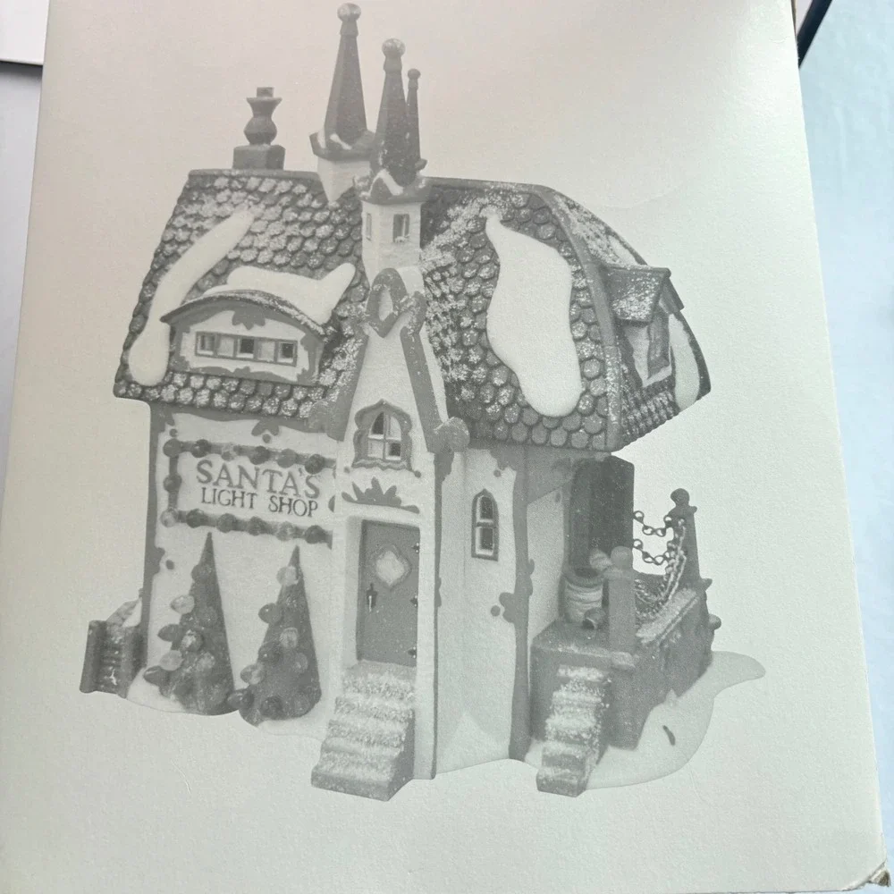 Dept 56 North Pole Series Santa's Light Shop Christmas Village House 56397