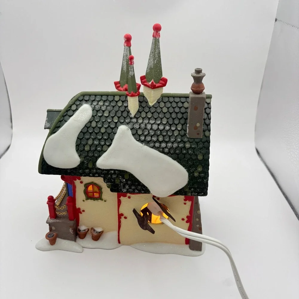 Dept 56 North Pole Series Santa's Light Shop Christmas Village House 56397