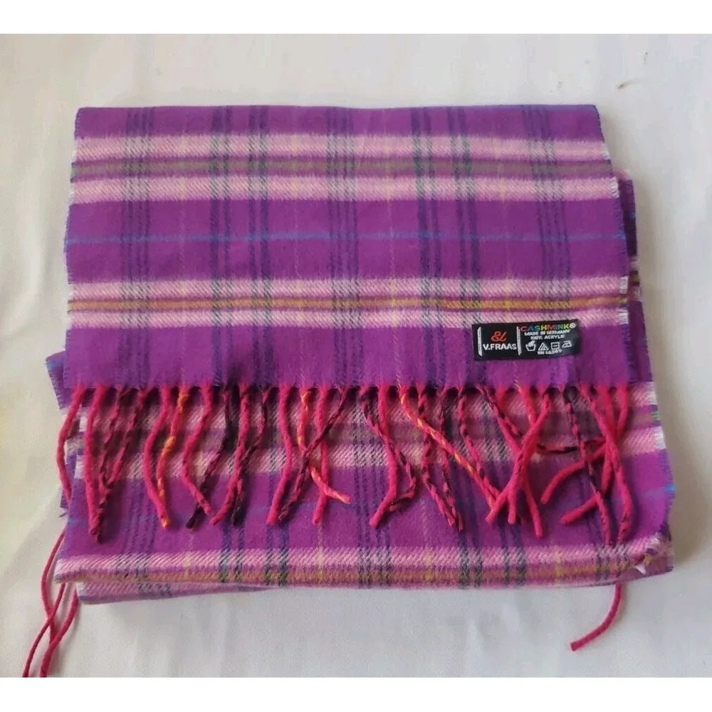cashmink by v fraas scarf.‎  Made in Germany Purple & Pink