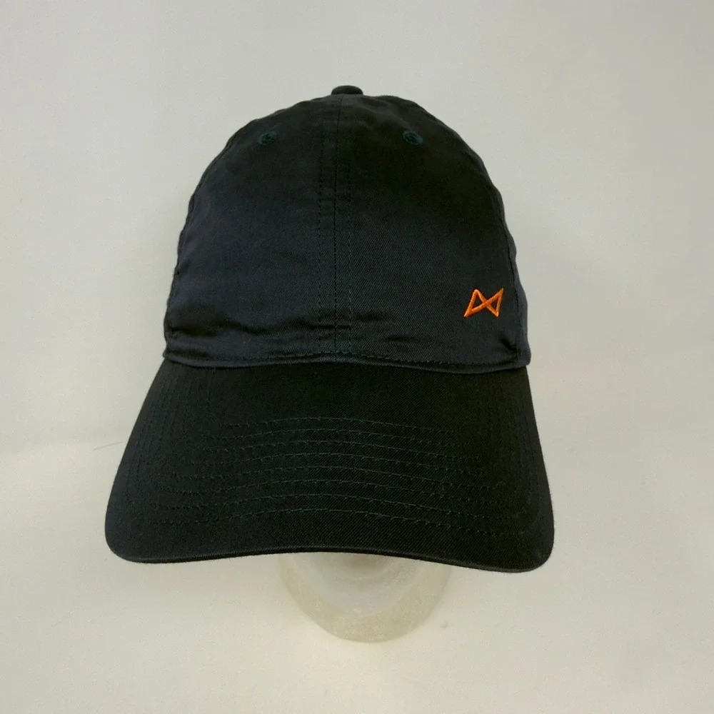 Nike Heritage86 Navy‎ Blue Adjustable Strapback Hat Orange Logo Swoosh