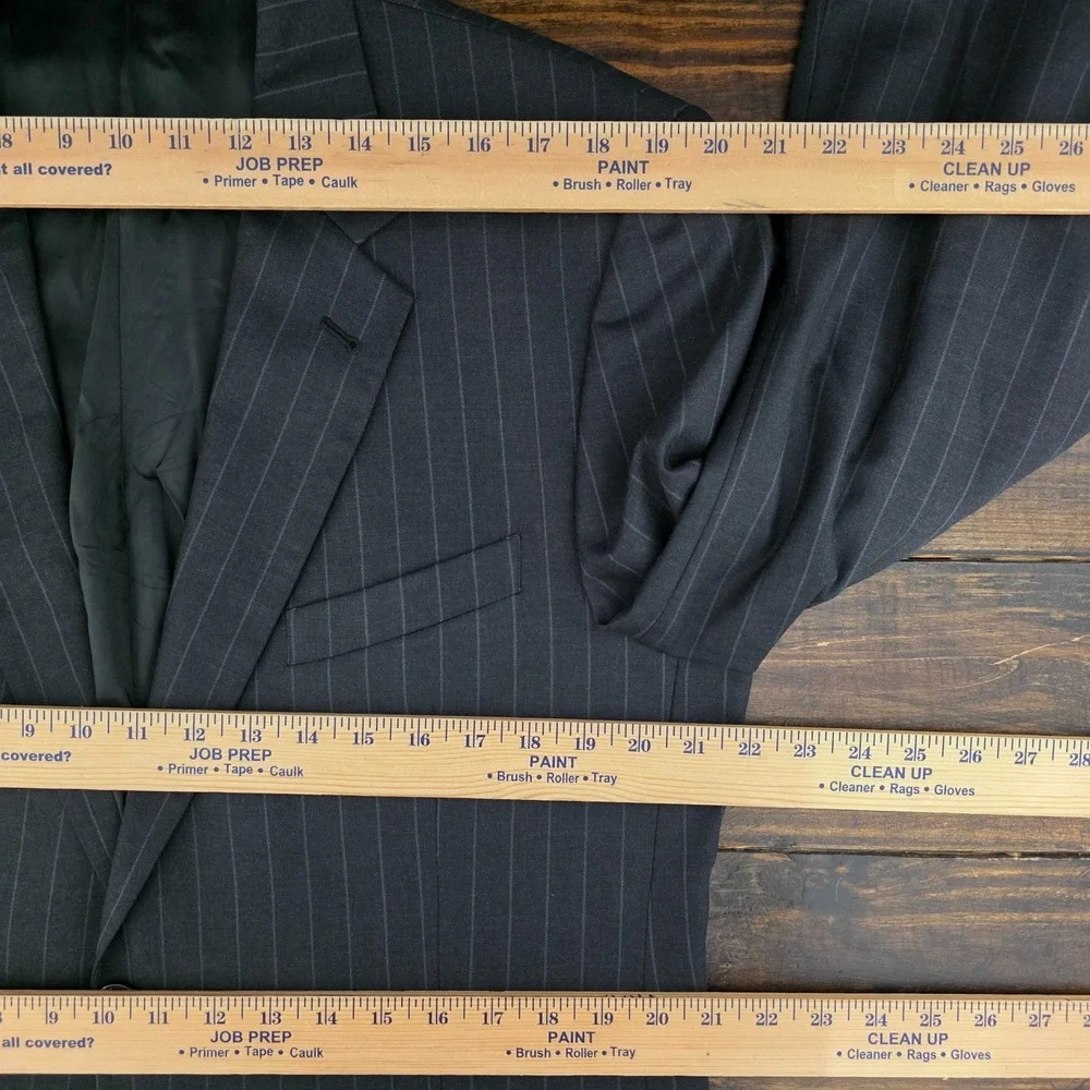 Joseph Abboud Men's Sport Coat Blazer Two Button‎ Charcoal Striped Wool Size 42R