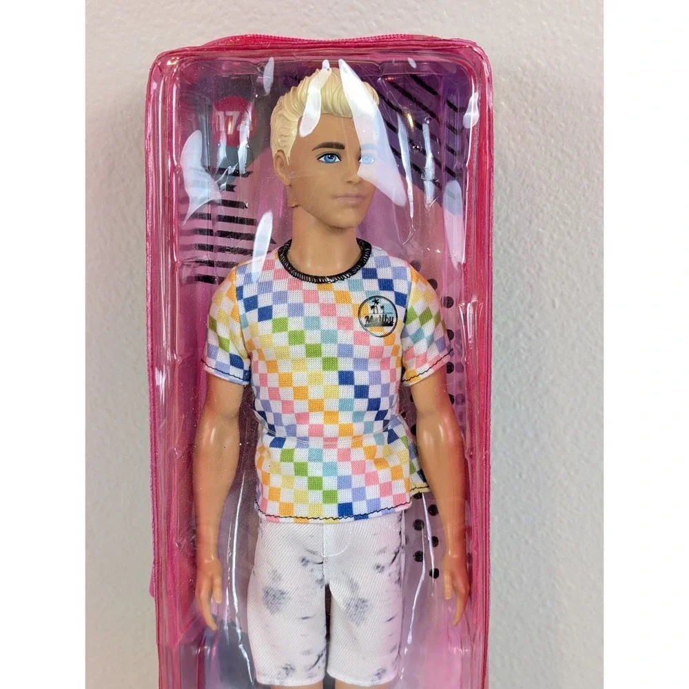 Barbie Ken Fashionista Doll - Rainbow Checkered Shirt Number 174. 2020-21 New