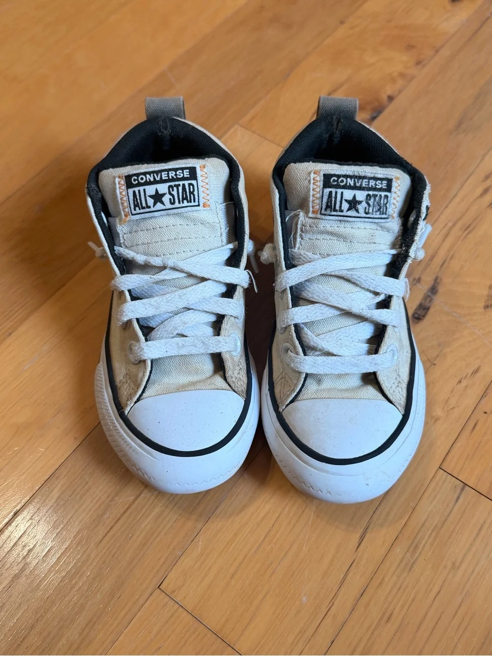 Converse All Star Kids off white Canvas Sneakers