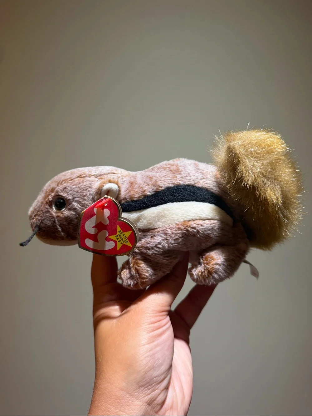 Ty Beanie Baby Brown Chipmunk “Chipper” Plush