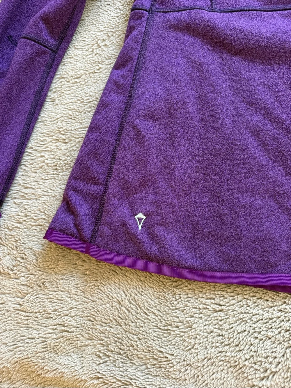 Ivivva by Lululemon Asymmetrical Purple Fleece Jacket