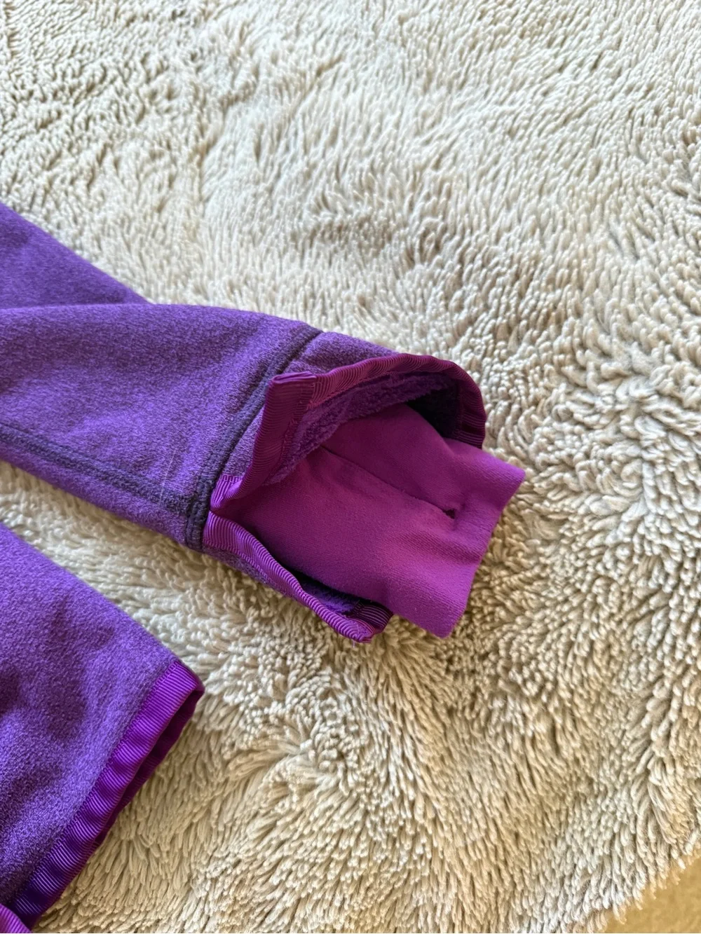 Ivivva by Lululemon Asymmetrical Purple Fleece Jacket