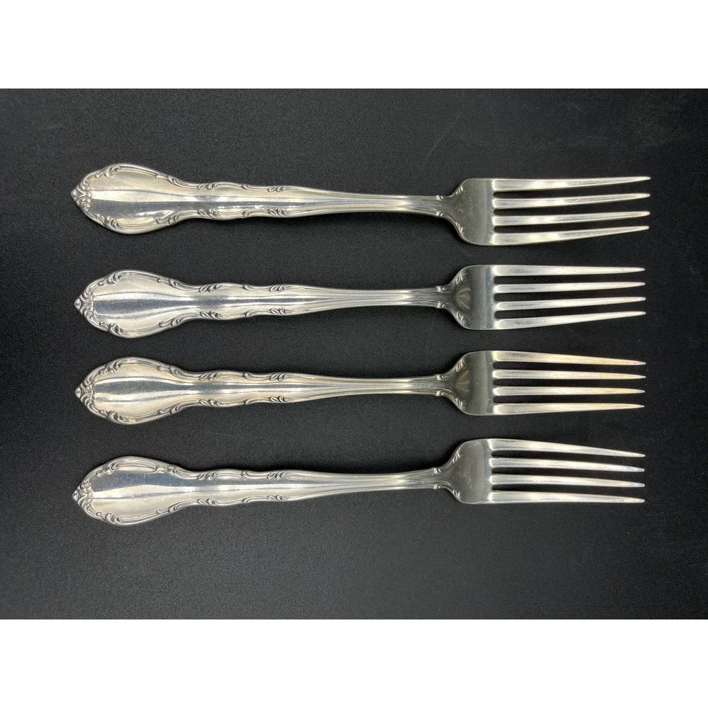 Andante Sterling Silver Dinner Fork Set 4 Pieces By Gorham Silver