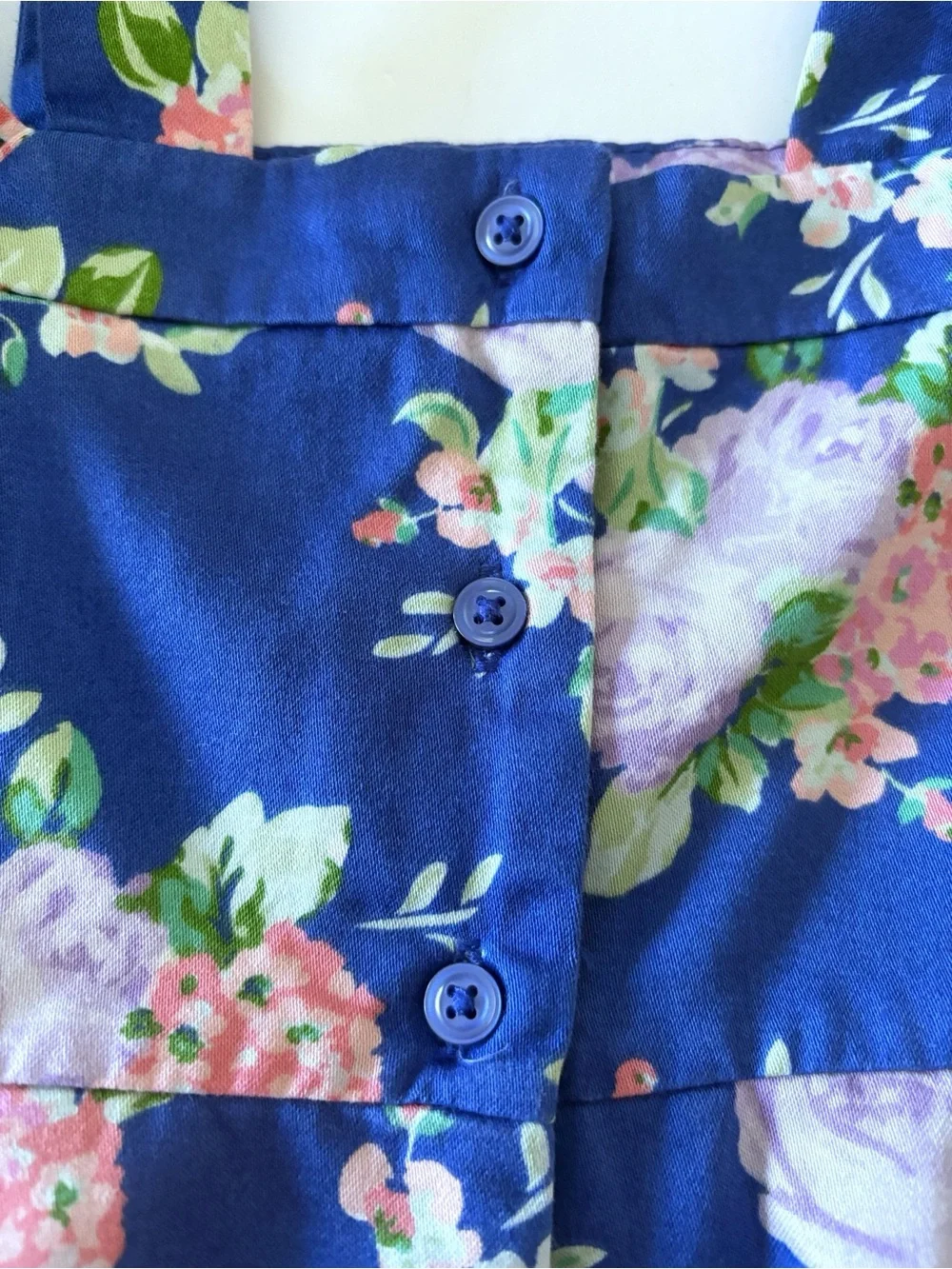 Janie and Jack Girls Dress Size 2 Blue Floral Cotton Bow Cottage Party Cute