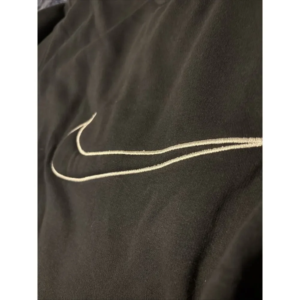 Vintage 90s Nike Components Black Crewneck Sweatshirt Chest Swoosh Large USA NWT