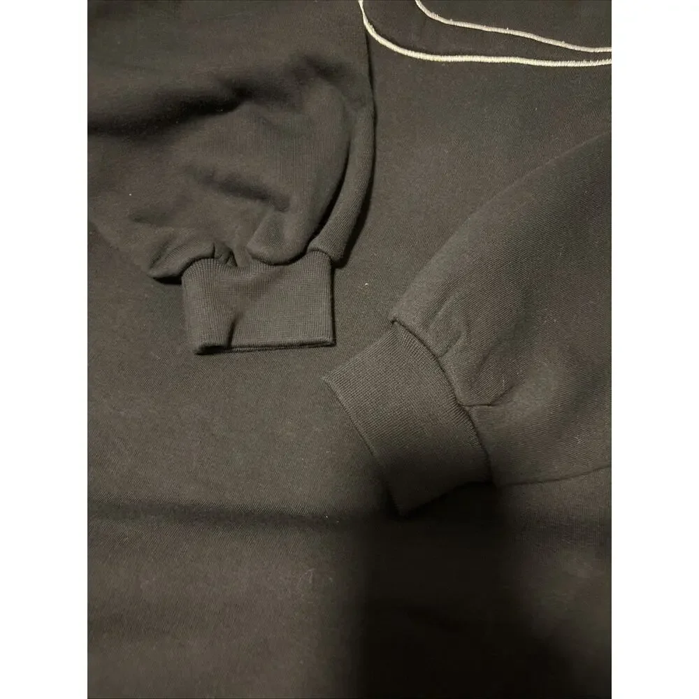 Vintage 90s Nike Components Black Crewneck Sweatshirt Chest Swoosh Large USA NWT