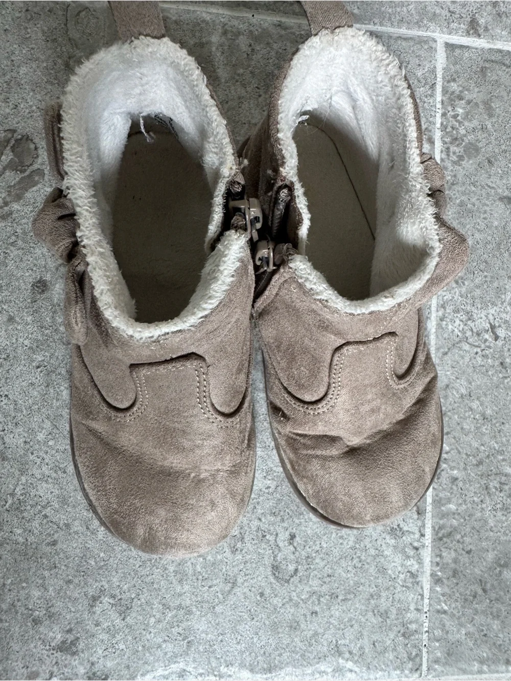 H&M Kids Taupe Bow Ankle Boots
