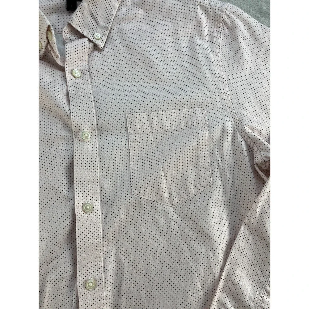 Banana Republic Shirt Men's L Non-Iron Untucked Fit Pink Floral Button-Up