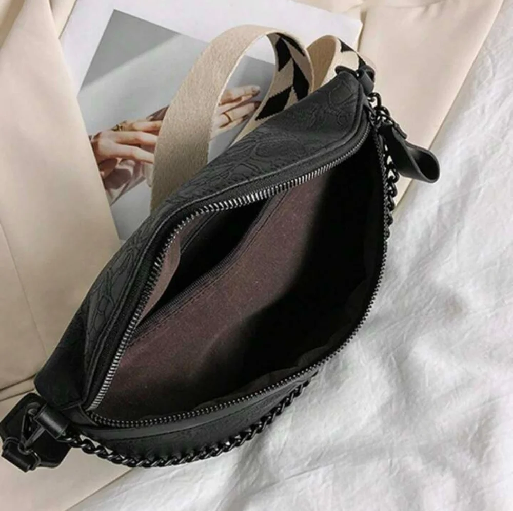 NWT Black Floral Embossed Crossbody Sling Bag