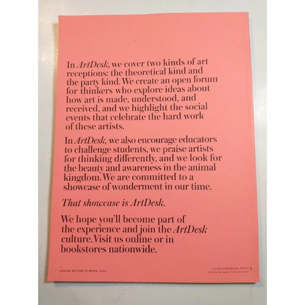 ArtDesk Magazine Issue 02 Contemporary Arts Performance Thought Claes Oldenburg