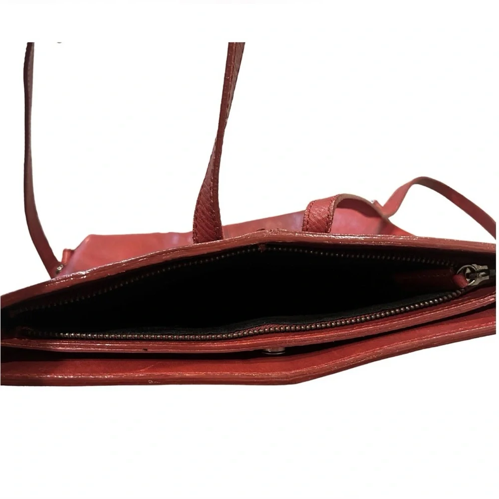 Vintage Ellington Red Leather Convertible Backpack Purse