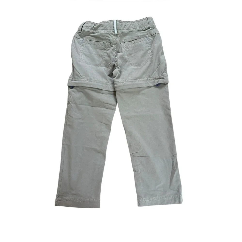 LL Bean Kids Size 4 Trekking Convertible Hiking Pants Size Nylon Stretch Gray