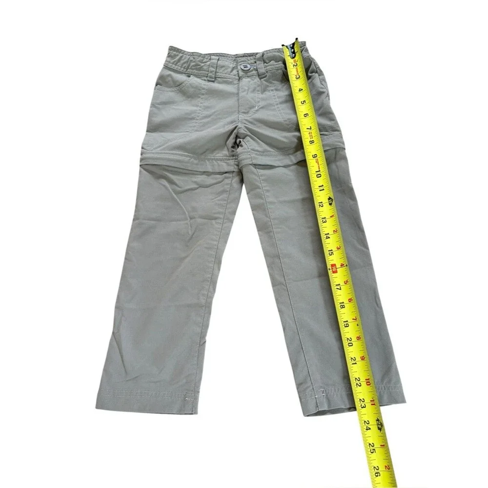 LL Bean Kids Size 4 Trekking Convertible Hiking Pants Size Nylon Stretch Gray
