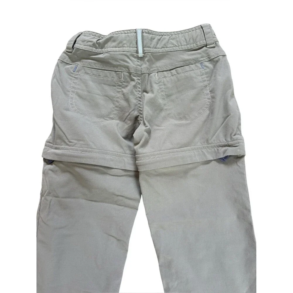 LL Bean Kids Size 4 Trekking Convertible Hiking Pants Size Nylon Stretch Gray
