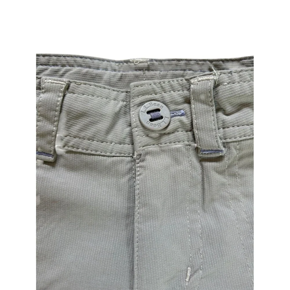 LL Bean Kids Size 4 Trekking Convertible Hiking Pants Size Nylon Stretch Gray