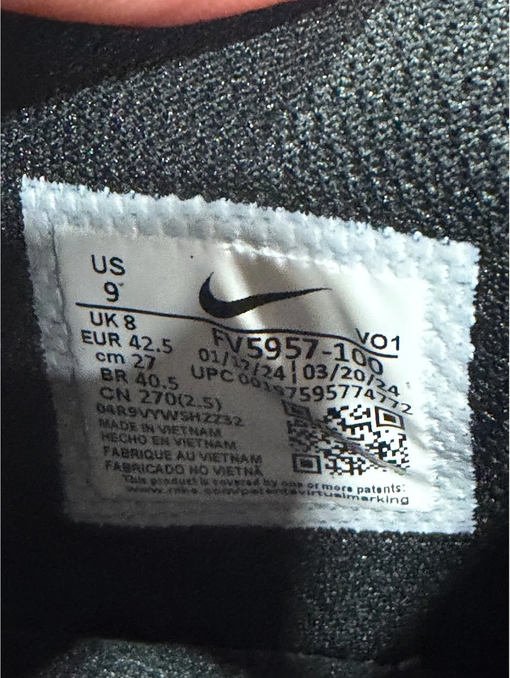 Nike size ja