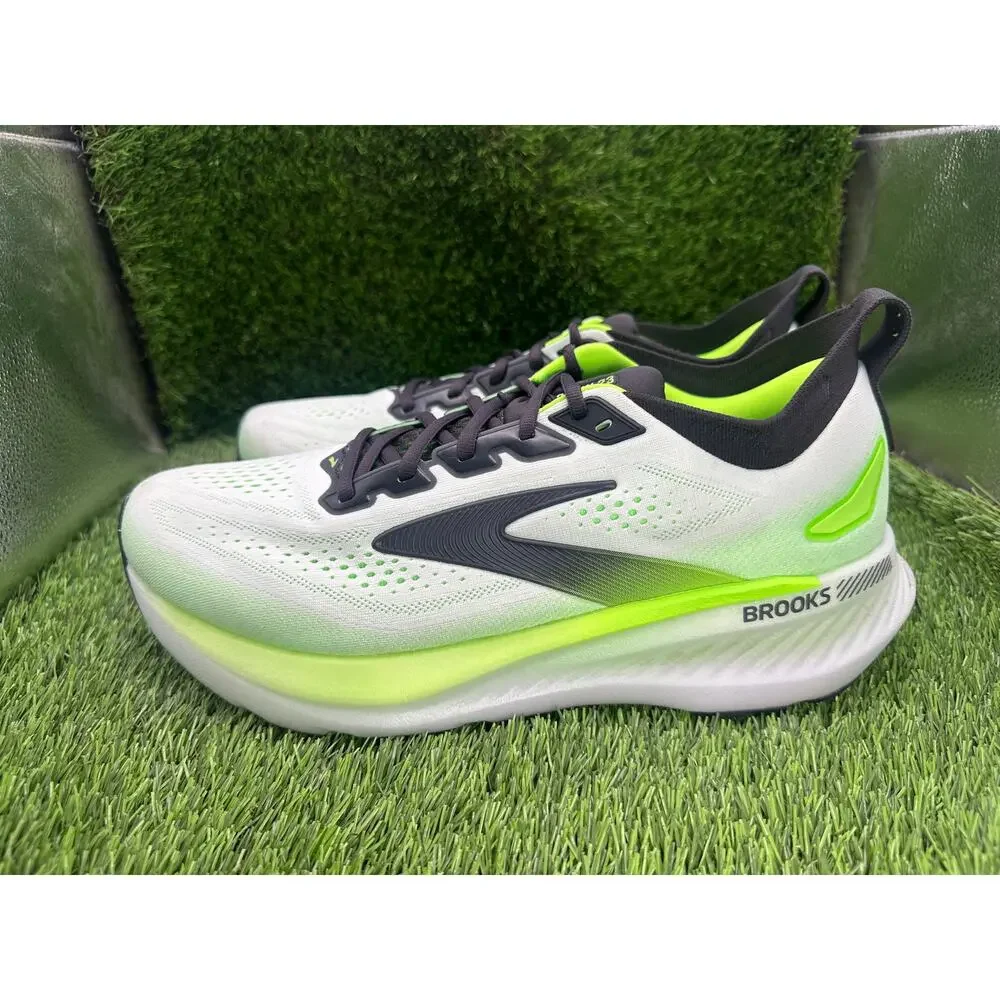 Brooks Glycerin GTS 23 1105031D154 Athletic Shoes Men's 10.5D White Knit Running