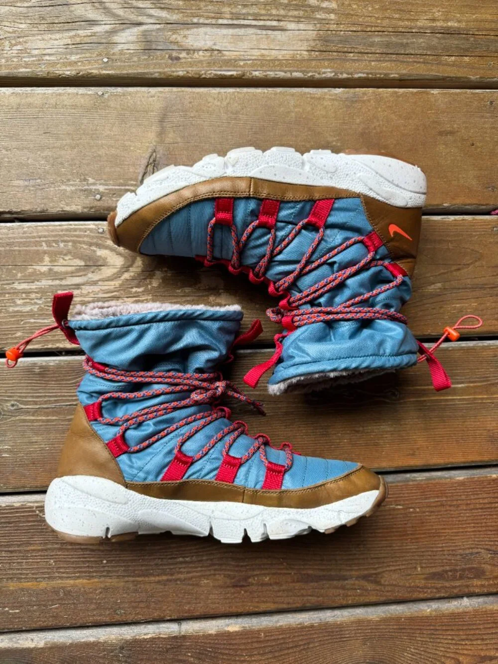 NIKE 2014 Footscape Route 728746-400 Blue/Brown/Red in Men's 10.5 / EU 44.5