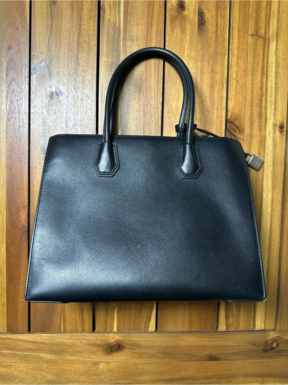 Michael Kors Studio Mercer Large Black Leather Studded Tote