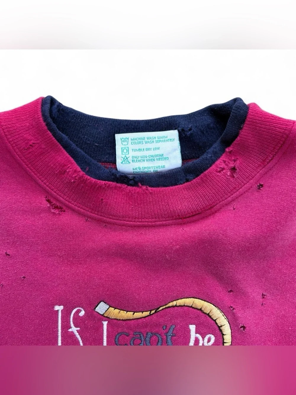 90s Vintage Funny Text Crewneck Sz XL If I Can’t Be Skinny, Make My Friends Fat