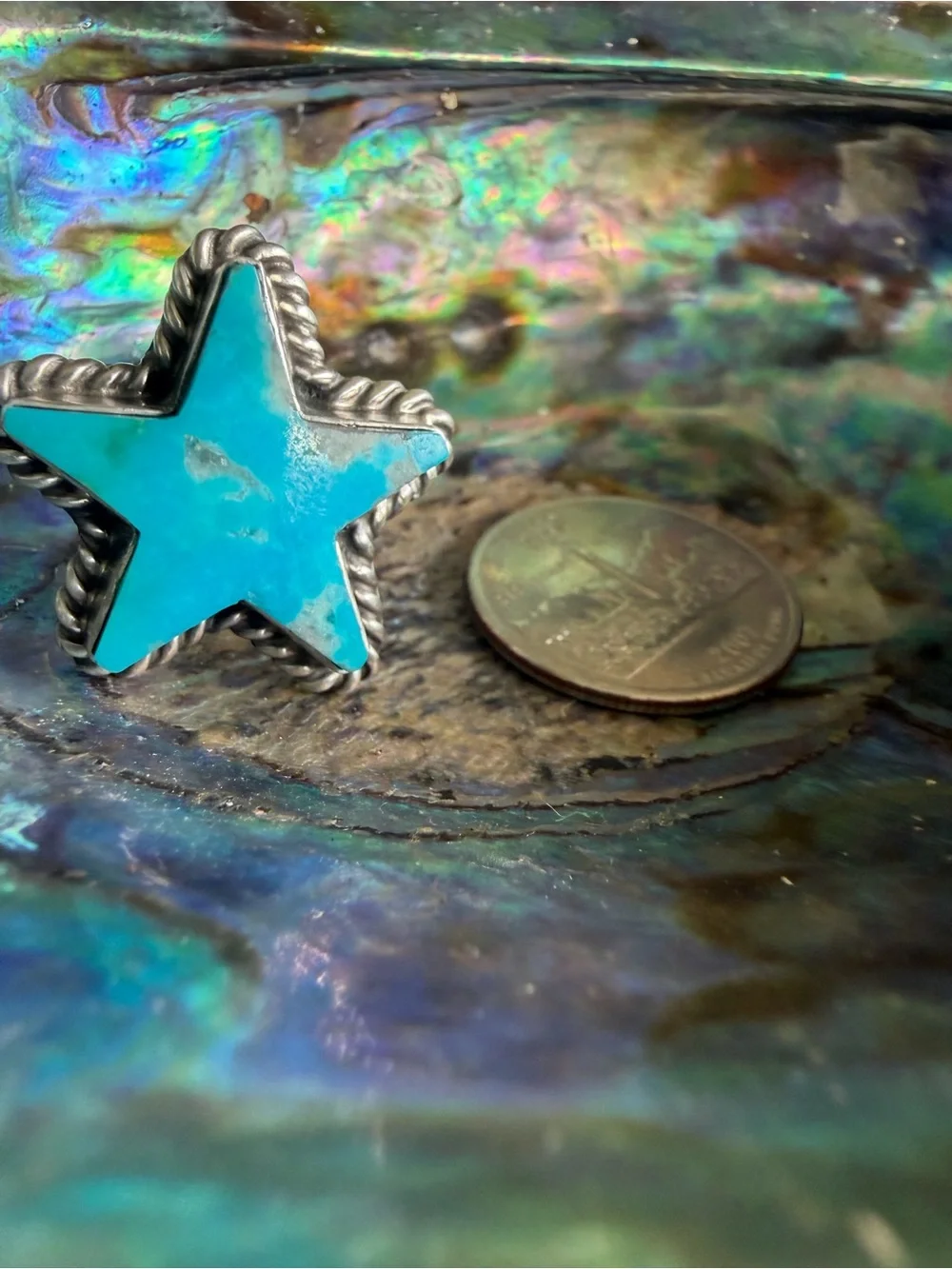 Navajo Handmade by Johnny Dixon 925 Sterling Silver Star Ring Adjustable