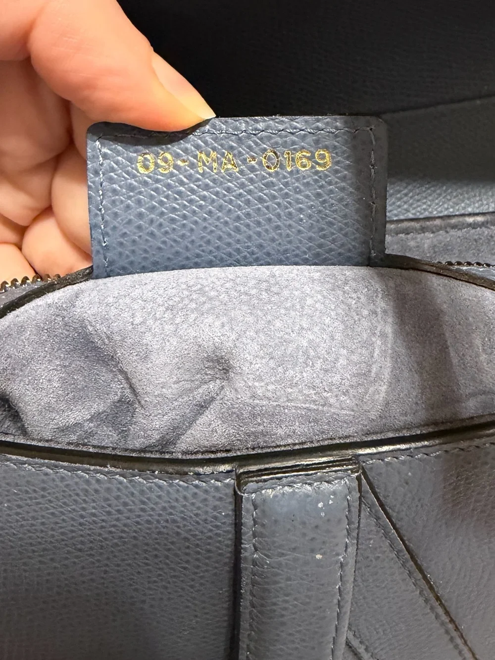 Dior Saddle Shoulder Bag in Slate Blue with Gold Hardware