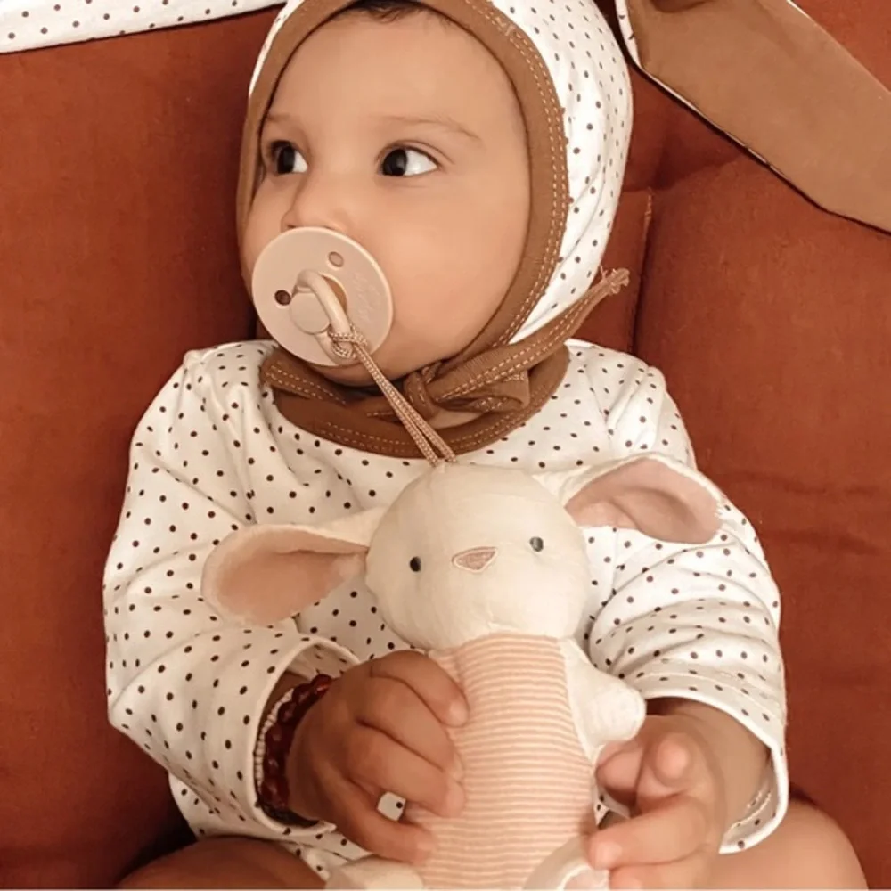 Itzy Ritzy Bitzy Pal Natural Rubber Pacifier & Lovey - Bunny