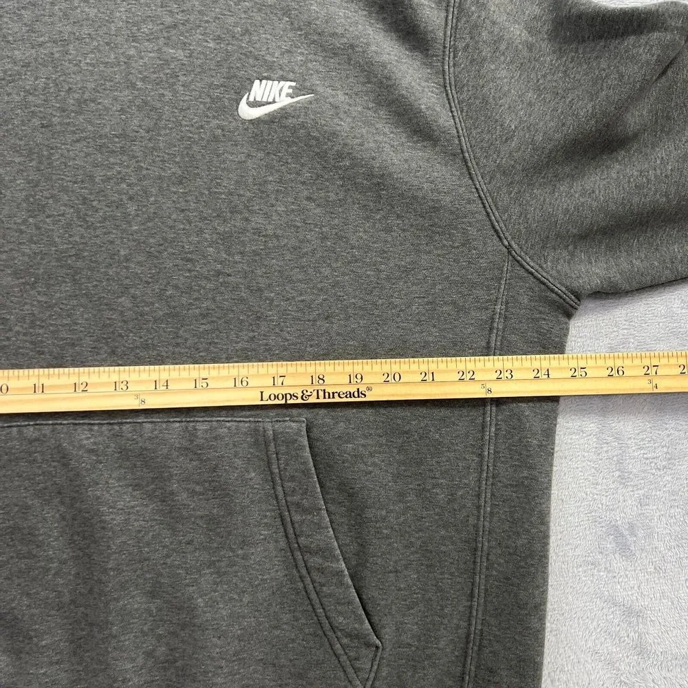 Nike‎ Sportswear Club Fleece Pullover Hoodie Sweatshirt Mens Large Gray Casual